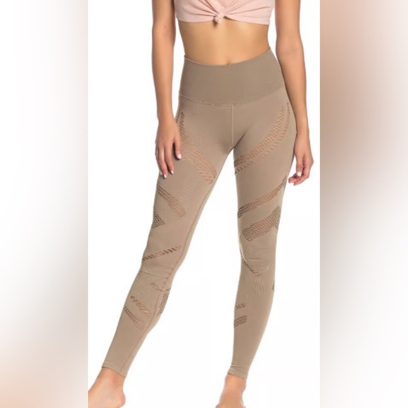 ALO Yoga Pants - ALO Women's Tan Leggings